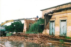Casarão durante reforma