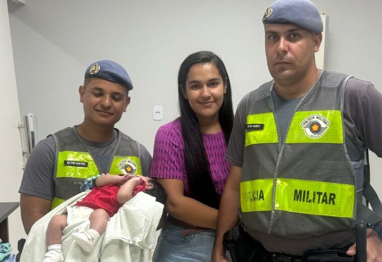 Policiais militares salvam bebê de 40 dias engasgado durante o Carnaval em Conchal