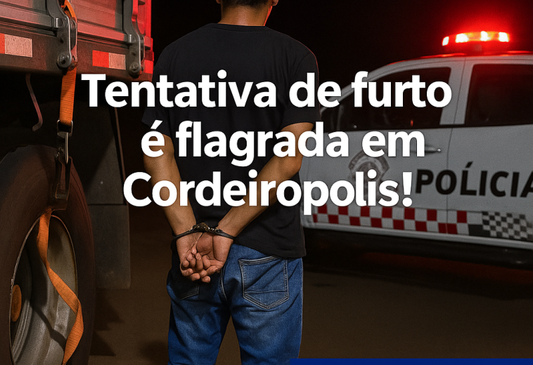 Homem é flagrado tentando furtar catracas de caminhão em Cordeirópolis
