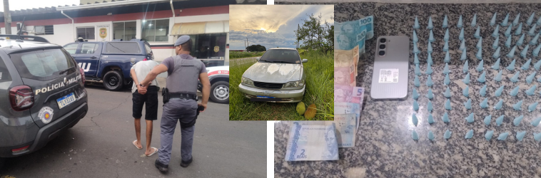 Homem tenta fugir após abordagem da polícia e é preso por tráfico de drogas em Cordeirópolis