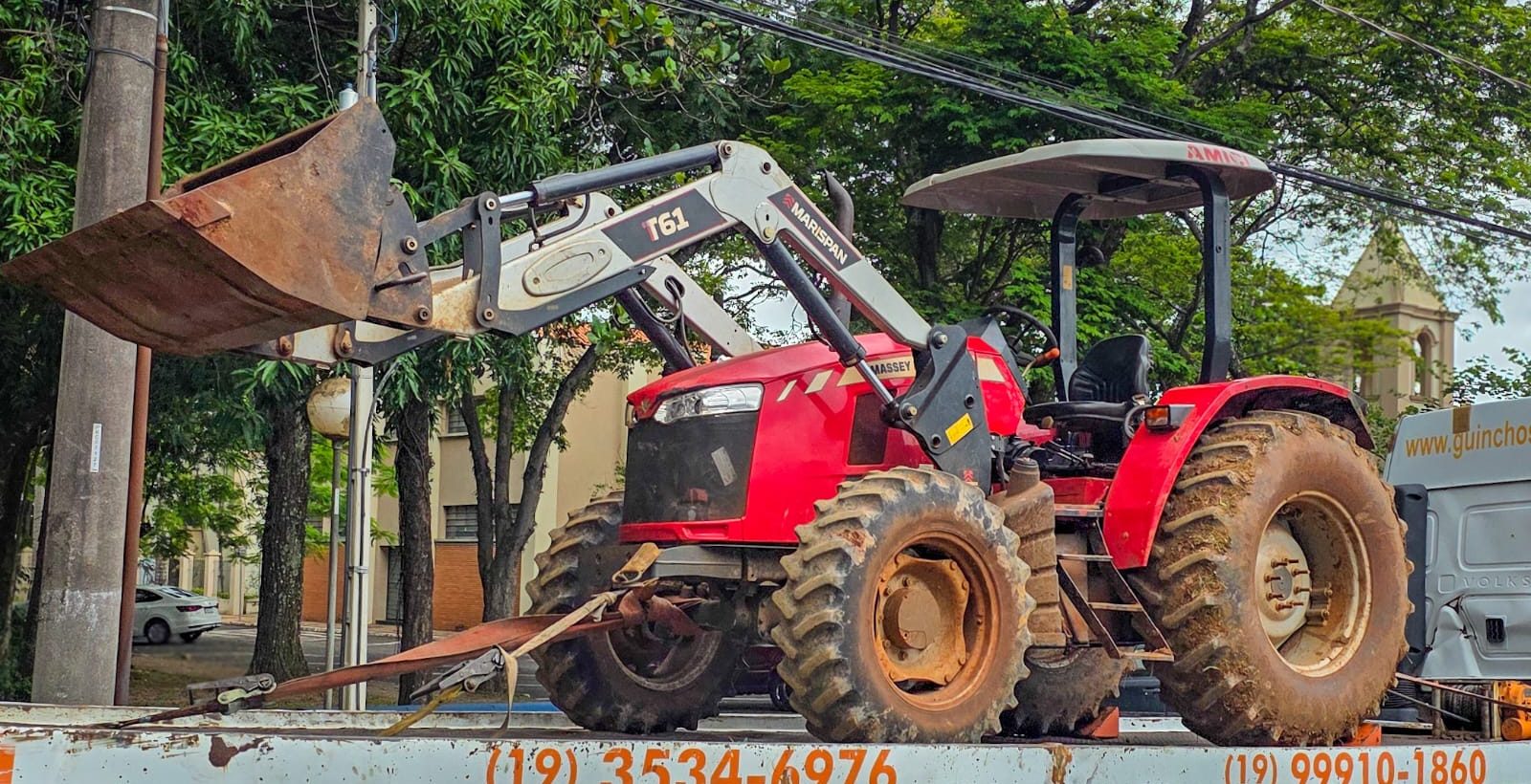 Trator furtado em Santa Gertrudes é encontrado pela GCM de Rio Claro após rastreamento em área rural