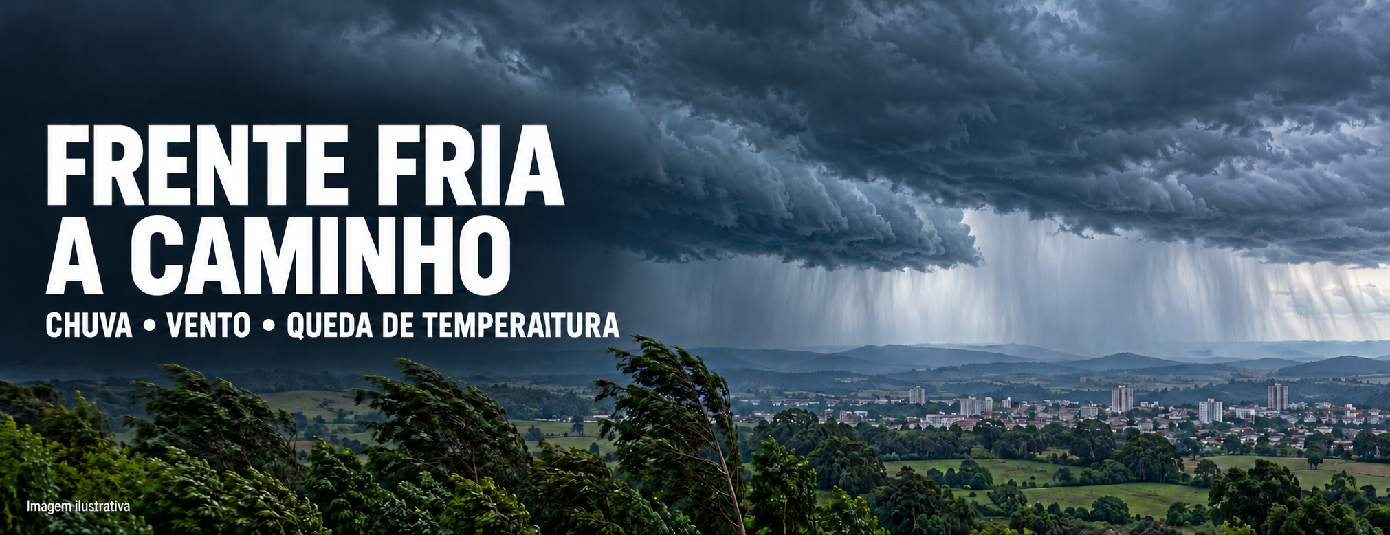 Frente fria deve trazer chuva forte, vento e risco de granizo para São Paulo nesta semana