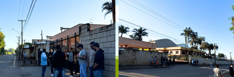 Funcionários da Incefra voltam a protestar em frente à empresa